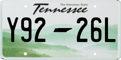 TN license plate Y9226L