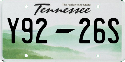 TN license plate Y9226S