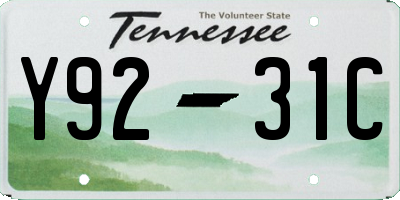TN license plate Y9231C