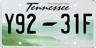 TN license plate Y9231F