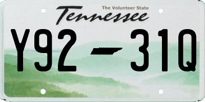 TN license plate Y9231Q