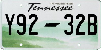 TN license plate Y9232B