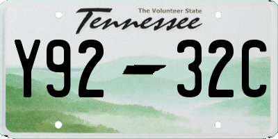 TN license plate Y9232C