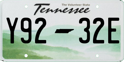TN license plate Y9232E