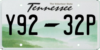 TN license plate Y9232P