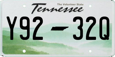 TN license plate Y9232Q