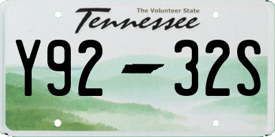 TN license plate Y9232S
