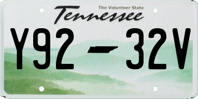 TN license plate Y9232V