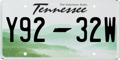 TN license plate Y9232W