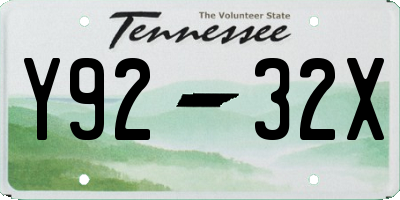 TN license plate Y9232X