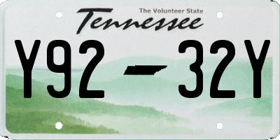 TN license plate Y9232Y