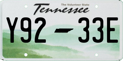TN license plate Y9233E