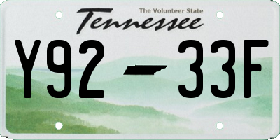 TN license plate Y9233F