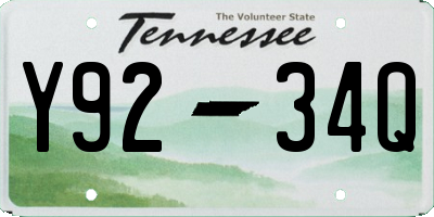 TN license plate Y9234Q