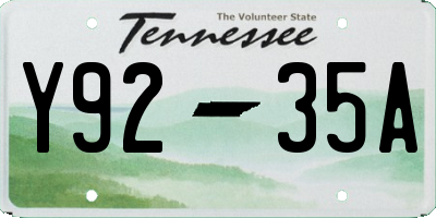 TN license plate Y9235A