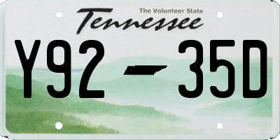 TN license plate Y9235D