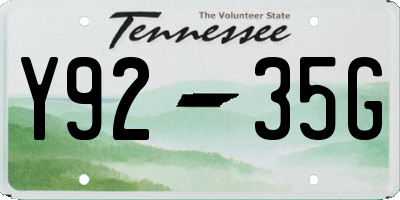 TN license plate Y9235G