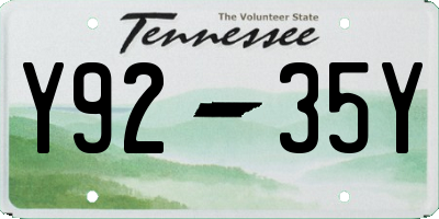 TN license plate Y9235Y