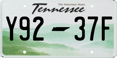 TN license plate Y9237F