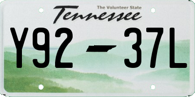 TN license plate Y9237L