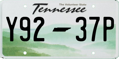 TN license plate Y9237P