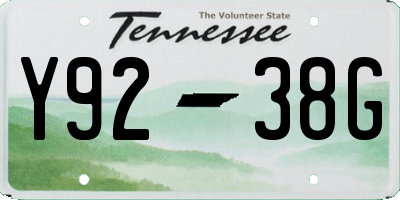 TN license plate Y9238G