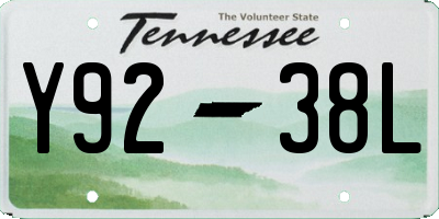 TN license plate Y9238L