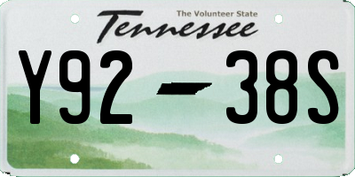 TN license plate Y9238S