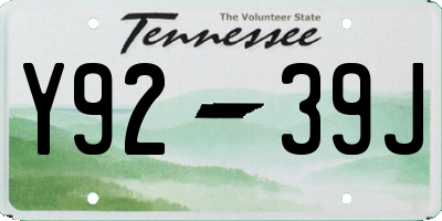 TN license plate Y9239J