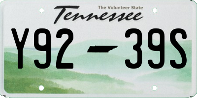 TN license plate Y9239S