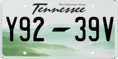 TN license plate Y9239V