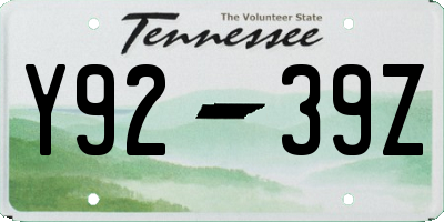 TN license plate Y9239Z