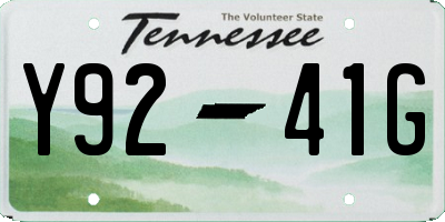 TN license plate Y9241G