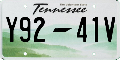 TN license plate Y9241V