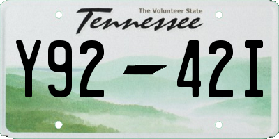 TN license plate Y9242I