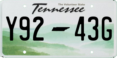 TN license plate Y9243G