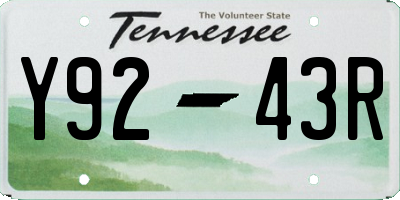 TN license plate Y9243R
