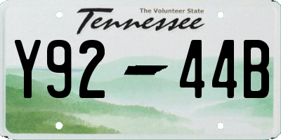 TN license plate Y9244B