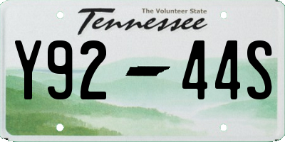 TN license plate Y9244S