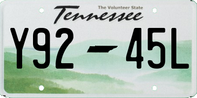 TN license plate Y9245L
