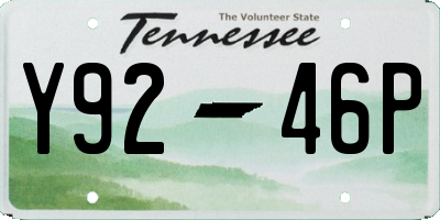 TN license plate Y9246P