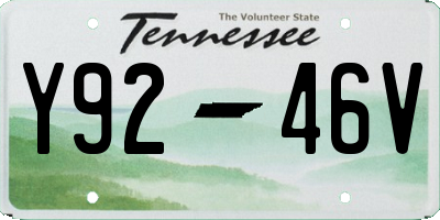 TN license plate Y9246V