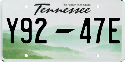 TN license plate Y9247E