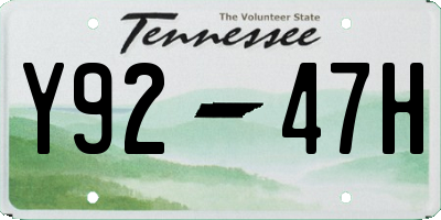 TN license plate Y9247H