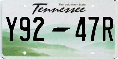 TN license plate Y9247R