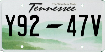 TN license plate Y9247V