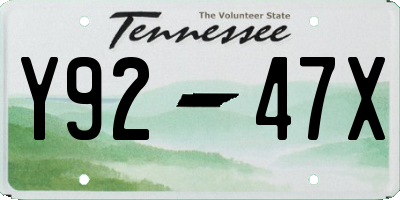 TN license plate Y9247X