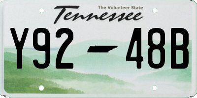 TN license plate Y9248B