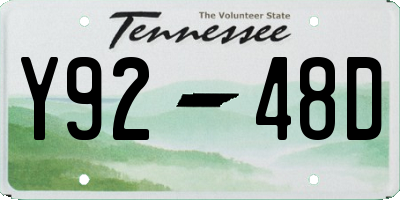 TN license plate Y9248D