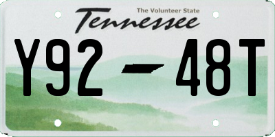 TN license plate Y9248T